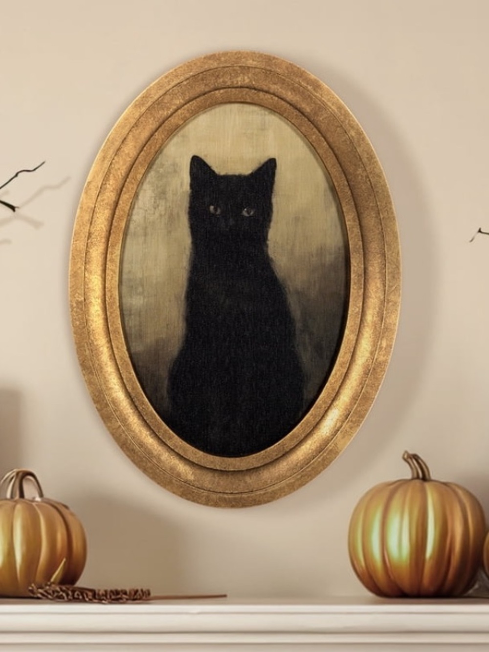 New My Texas House Black Cat Framed 8x10 Halloween Art